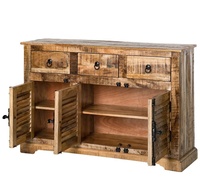 Meubles en bois massif de style antique Armoires de salon de haute qualité avec 3 boîtes de rangement 3 tiroirs de rangement Buffet de maison à manger