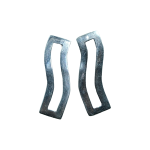 925 Sterling <b>Silver</b> Wavy Rectangle <b>Stud</b> Earrings Minimalist Geometric Modern Handmade Jewelry For Women Unisex Christmas Gift - Product Image 1