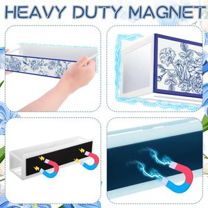 Set di 2 Portaspezie Magnetici con Motivo Floreale e Uccelli, Cestello Magnetico in Metallo per Frigorifero, Organizzatore per Condimenti - Product Image 5