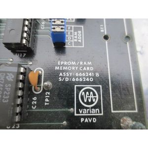 Varian 666241 Eprom/ Ram <b>Memory</b> <b>Card</b>, 110528 - Trusted Global Legacy Semiconductor Equipment and Parts at - Product Image 5