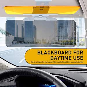 Yellow <b>Car</b> Windshield Glare Filter Film Heat Insulation <b>Sun</b> Block Privacy <b>Visor</b> for Night Driving - Product Image 6