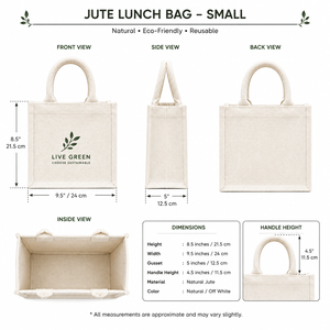 Sac fourre-tout en jute écologique, optez pour le vert, sac cadeau durable - Product Image 2