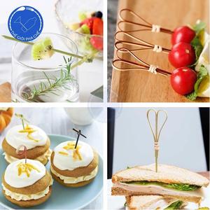 BEST SELLER Elegant 12cm Knotted Bamboo Picks Disposable Fruit Skewers for Cocktail Lounge & Luxury Event Decor - Product Image 5