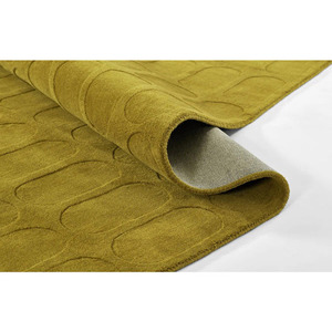 Alfombra de Relieve 3D Directo de Fábrica |   Alfombra Moderna de Lana en Forma de Pastilla Color Verde Oliva |   Alfombra Texturizada Premium al por Mayor - Product Image 3