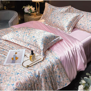 Satin <b>Silk</b> bedding sets wholesale modern minimalist design for home and hotel - Product Image 5