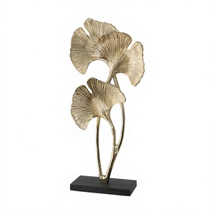 Escultura de metal de aluminio con impresionante diseño de hoja de arce, vajilla más vendida, objeto decorativo, patrón de naturaleza muerta - Product Image 1