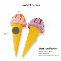 Vinilo Adhesivo para Refrigerador con Diseño de Helado Simulado, Bola de Helado Suave, Cono Crujiente, Decoración para Ventana, Postre, Pastel