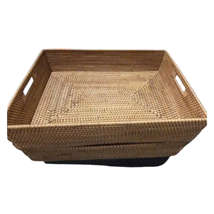 Vietnam Rectangular Rattan <b>Basket</b> Made from Natural Rattan Material for <b>Storage</b> Organization and Wholesale Supply - Product Image 1