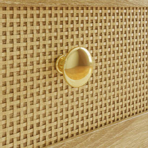 Table basse ronde 39.4 ''W en rotin avec tiroir - Product Image 4