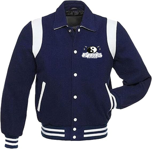 Custom <b>Jacket</b> Cream Beige Wool Red Real Leather Sleeves Letterman Baseball Varsity <b>Jacket</b> - Product Image 4