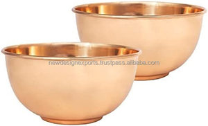 Lot de 2 bols à glace en cuivre, ustensiles de cuisine en cuivre - Product Image 4