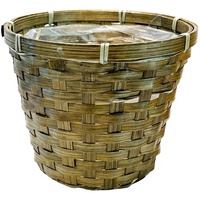 Pots à fleurs vintage en bambou et osier tressé, jardinières rustiques, écologiques, durables et légères