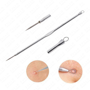 Extracteur de points noirs et d'acné en acier inoxydable, outil professionnel pour le traitement des boutons et des soins de la peau du visage - Product Image 3