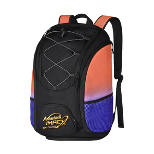 Sac à dos de basketball noir professionnel avec compartiment interne zippé pour ballon, section inférieure pour chaussures, poignée de transport renforcée et crochet supérieur - Product Image 4