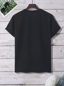 อาลีโรซเสื้อยืดคอกลมแขนสั้นพิมพ์ลายการ์ตูนระบายอากาศได้ดี 220 กรัม โลโก้ด้านหน้า ผ้าฝ้าย 100% สไตล์ลำลองแนวสตรีท - Product Image 2