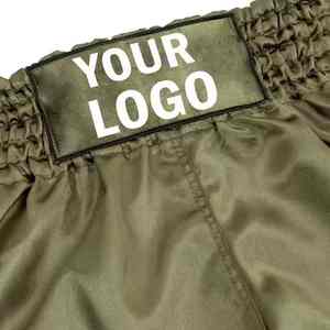 Pantalones Cortos de Boxeo Personalizados al por Mayor OEM de Satén, Poliéster y Nylon para Muay Thai MMA con Logo, Calidad Premium, Ligeros, Duraderos y de Alta Resistencia al Desgaste - Product Image 4
