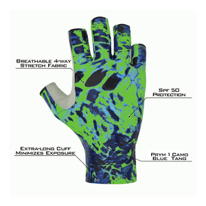 Professional Sailing <b>Gloves</b> with Reinforced Palm Grip, Breathable Quick-Dry Fabric Adjustable Wrist Strap Half Finger Design - Product Image 2