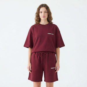 Top Selling Women's Cotton <b>Twin</b> <b>Set</b> Fashionable Relaxed Fit Summer Casual Wear Solid Pattern T-shirt & Short <b>Twin</b> <b>Set</b> for Woman - Product Image 4