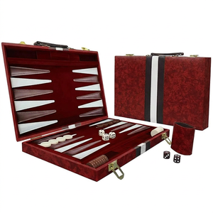 Luxury Leather <b>Backgammon</b> <b>Board</b> Set Dice Foldable Eco Friendly Durable Custom Shape Color and Size Indoor Outdoor <b>Backgammon</b> - Product Image 1