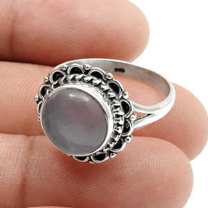 Natural Chalcedony Gemstone <b>Ring</b> Handmade Daily To Wear Jewelry <b>Crafted</b> From Solid 925 Sterling Silver Classic Bohemian <b>Ring</b> - Product Image 3