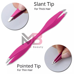 Pinzas Profesionales de Acero Inoxidable de Doble Punta para Cejas, Colores Personalizados, Puntas Inclinadas y Puntiagudas, Uso en Belleza y en el Hogar - Product Image 4