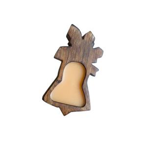 Porte-bougie classique en bois, récipient à cire de bougie, bougie artisanale en bois, décoration rustique pour bougie - Product Image 1