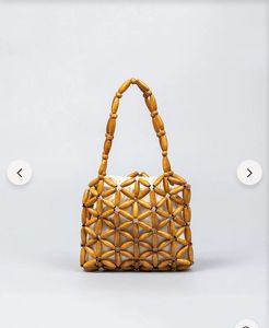 Handmade Wooden Bead Bag Women Vintage Boho <b>Summer</b> Beach Tote Natural Eco Friendly <b>Handbag</b> Handwoven Purse Craftera Exports - Product Image 5