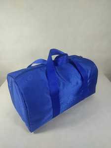 Bolsa de Lona Azul Rey de Poliéster con Cierre de Cremallera, Bolsa Deportiva de Viaje Resistente con Asas de Cinta Reforzada - Product Image 2
