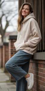 ONETEN APPARELS Women's Navy Blue <b>Cropped</b> Hoodie Wide Leg <b>Joggers</b> Set Full Sleeve Print Streetwear Tracksuit Loose Fit 2 1 100% - Product Image 5
