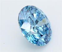 Magnífico Diamante de 1 Quilate, Color Azul, Corte Brillante Redondo, Diamante Suelto de Color Fantasía Raro para Diseño de Joyería de Alta Gama Personalizada