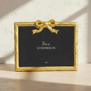 Rectangle Metal <b>Mirror</b> Frame <b>Gold</b> <b>Ornate</b> Vertical Decorative Wall Hanging - Product Image 6