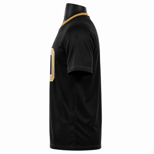 Camiseta de Fútbol Sublimada Personalizada para Hombre, Cuello en V, Manga Corta, Absorbe la Humedad, Número 1 Negro, Impresión con Nombre del Equipo en la Parte Delantera, Ropa Deportiva para Adultos - Product Image 3