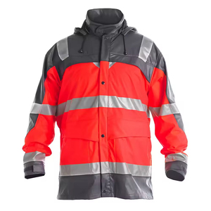 <b>High</b> <b>Visibility</b> ANSI Class 2 Waterproof Flame Resistant Two-Tone <b>Softshell</b> Safety Reflective Workwear <b>Jacket</b> Customized Logo - Product Image 1