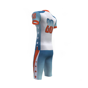 Conjunto de Uniforme de Fútbol Americano Azul Claro Personalizado, Jersey y Pantalones Transpirables para Equipo, Kit de Entrenamiento Atlético - Product Image 4