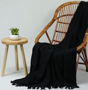 Couverture de jet la plus douce en coton flammé de luxe Design indien fait à la main pour le salon de luxe - Product Image 5