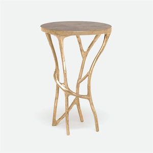 Mesa auxiliar metálica glamurosa que mejora el espacio de asientos con un toque de lujo, estructura pulida, opción de mueble decorativo moderno. - Product Image 6