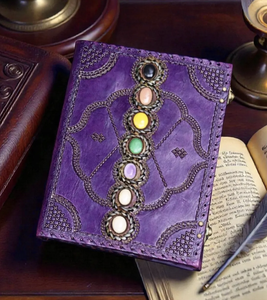Cuaderno de los Siete Chakras con Grabado de Piedra Medieval, Diario, Libro de Poesía, Cuaderno de Bocetos con Papel Hecho a Mano - Product Image 5