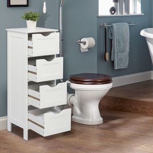 Bathroom Furniture 4 Drawers Storage Cabinet - Product Image 1