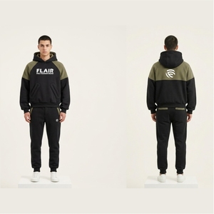 Chándal de Forro Polar Térmico Personalizado para Hombre con Bolsillos Acolchados 3D, Sudadera con Capucha de Manga Raglán y Pantalones Jogger Ajustados - Product Image 5