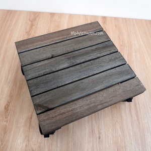 Support pour plante en bois durable et écologique 360 roues rotatives forme carrée style américain capacité de 150kg pour une utilisation intérieure et extérieure - Product Image 2