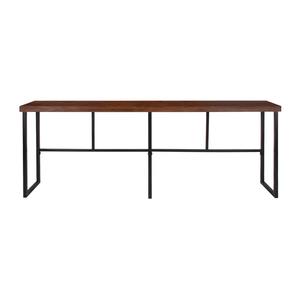 Mesa Auxiliar Rectangular Minimalista de Madera con Estructura Metálica Reforzada, Organizador Contemporáneo para Detrás del Sofá - Product Image 5