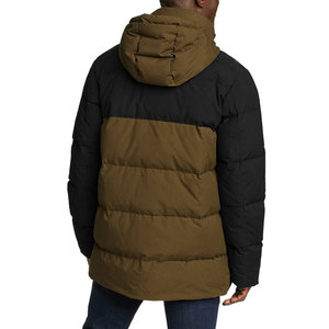 Parka d'hiver longue pour homme avec capuche, respirante et coupe-vent, rembourrée en coton, logo personnalisable sur le devant, poches - Product Image 3