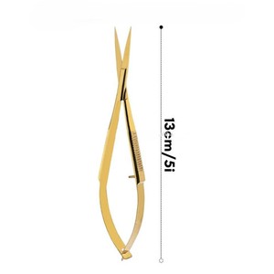 Tijeras de precisión para cejas Micro Spring, acabado mate, varios colores, etiqueta personalizada, acero inoxidable, punta recta, tijeras afiladas para extensiones - Product Image 4