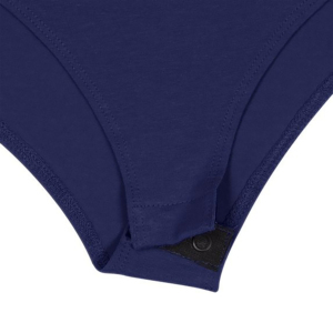 Maillot de bain une pièce pour femme, col en V profond, manches longues, couleur unie, coupe haute, bas string extensible - Product Image 6