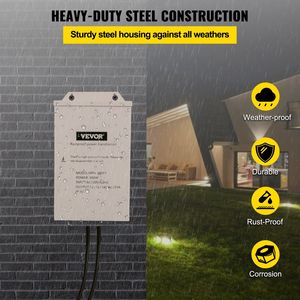 300 Watt per illuminazione paesaggistica esterna trasformatore piscina/Spa percorso luce LED compatibile Multi-Tap 12/13/14V AC resistente alle intemperie - Product Image 6