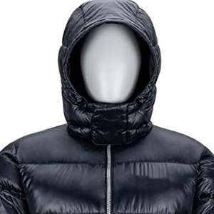 High Quality <b>Leather</b> Puffer <b>Jacket</b> with Hood Heavyweight <b>Winter</b> Warm Bubble Coat Insulated Padded Outerwear Casual Windproof - Product Image 3