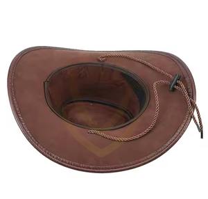 Sombreros de Vaquero de Cuero Unisex de Primera Calidad, Talla Ajustable, Personalizados, Casuales, para las Cuatro Estaciones, Sombreros de Vaquero de Cuero para Exteriores - Product Image 2