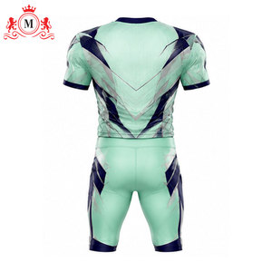 ชุดยูนิฟอร์มอเมริกันฟุตบอลสีฟ้ามิ้นท์แบบซับลิเมชั่น เสื้อและกางเกงสำหรับผู้ชาย ผ้าโพลีเอสเตอร์ระบายอากาศได้ดี สำหรับผู้ใหญ่ - Product Image 5