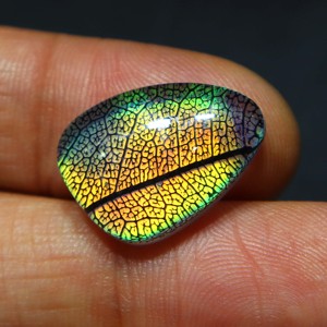 Piedra Preciosa de Ópalo Monarca Doble, Ópalo de Fuego Arcoíris, Joyería de Ópalo Monarca Hecha a Mano, Anillo de Ópalo Monarca Doble para la Fabricación de Joyas - Product Image 1