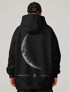 Sweat à capuche unisexe bleu clair avec impression au dos « Ne vous écraser pas sur ce qui se trouve derrière vous » Streetwear décontracté Coupe classique Coton tricoté - Product Image 4